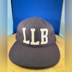 Ebbets Field Flannels LLB  Wool Leather Strap Adjustable Hat Made In USA
